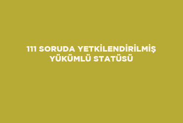111 Soruda Yetkilendirilmiş Yükümlü Statüsü